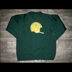 Vintage Champion Green Bay Packers Sideline Players Men's Jacket Coat Size Large